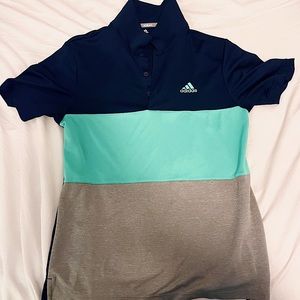 Adidas Golf Polo Small LIKE NEW Navy Blue/Teal